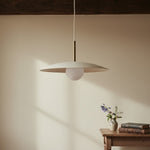 Charger l&#39;image dans la visionneuse de galerie, Suspension minimaliste Curva Metal Disc Line – Luminaire suspendu de style moderne pour la maison et les espaces commerciaux
