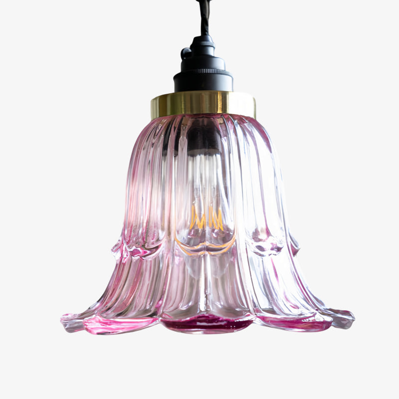 Suspension en Verre Classique Solmira - Lampe Suspendue Décorative Facile à Installer pour Salon et Entrée