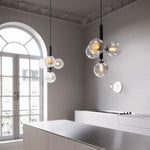 Bild in Gallery-Viewer laden, Rounded Brass Glass Plug-In Pendant Light