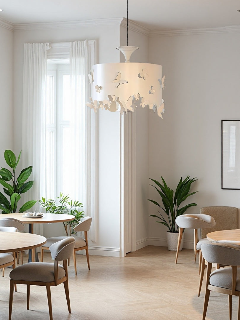 Vintage Trommel Schmetterling Anhänger Lampe – Elegante Beleuchtung für Schlafzimmer, Esszimmer