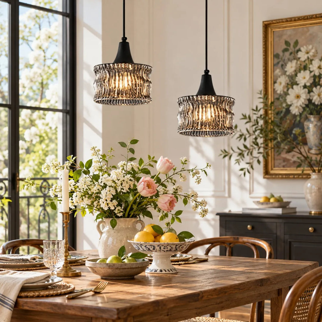 Wabi-Sabi Brass Glass Pendant Light