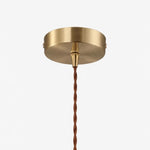 Cargar imagen en el visor de la Galería, Amber brown glass pendant lamp detail