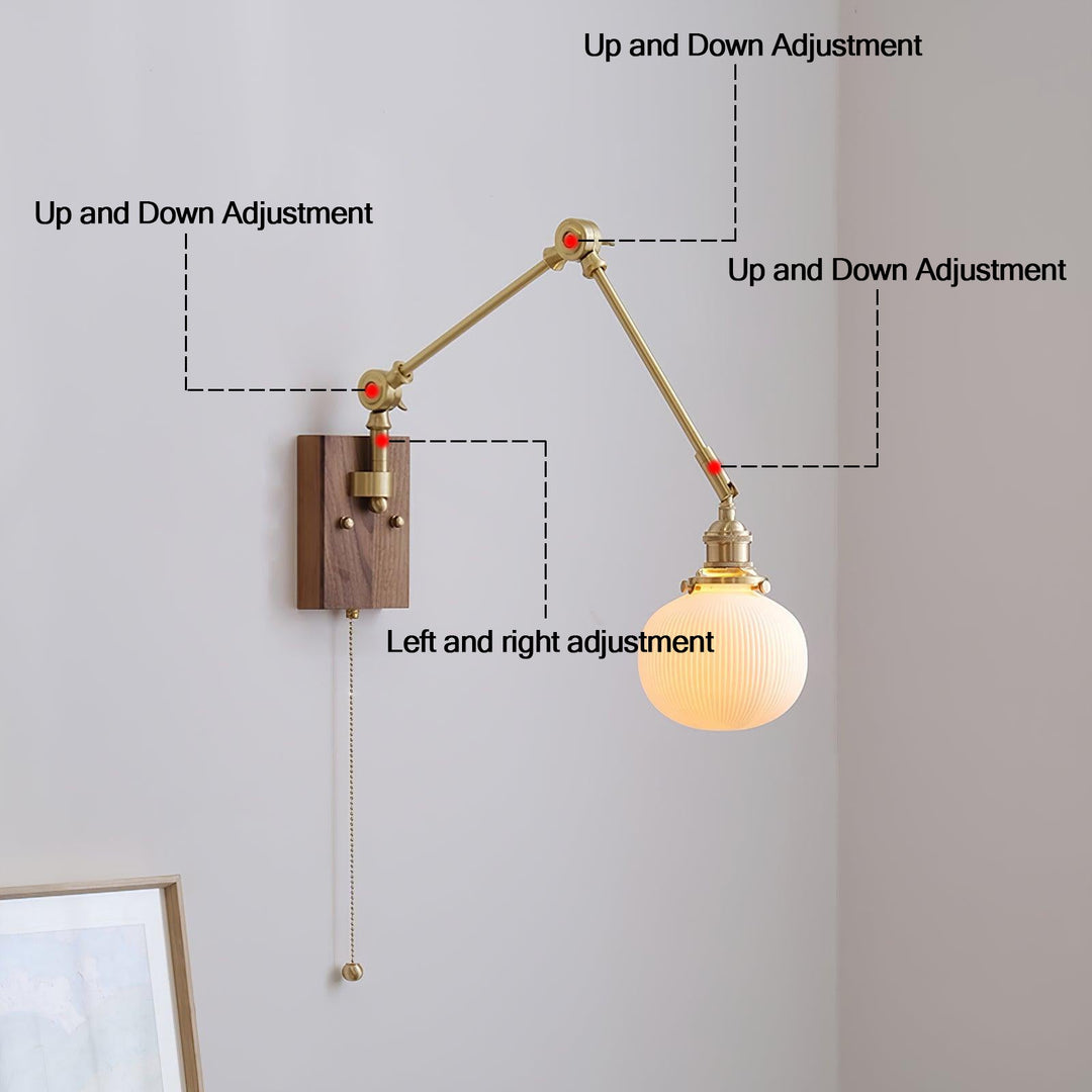 Lámpara de pared de brazo oscilante Elia