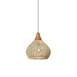 Bild in Gallery-Viewer laden, Woven Rattan Wood Plug-In Pendant Light