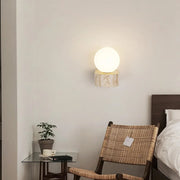 Travertine Hemisphere Wall Sconce