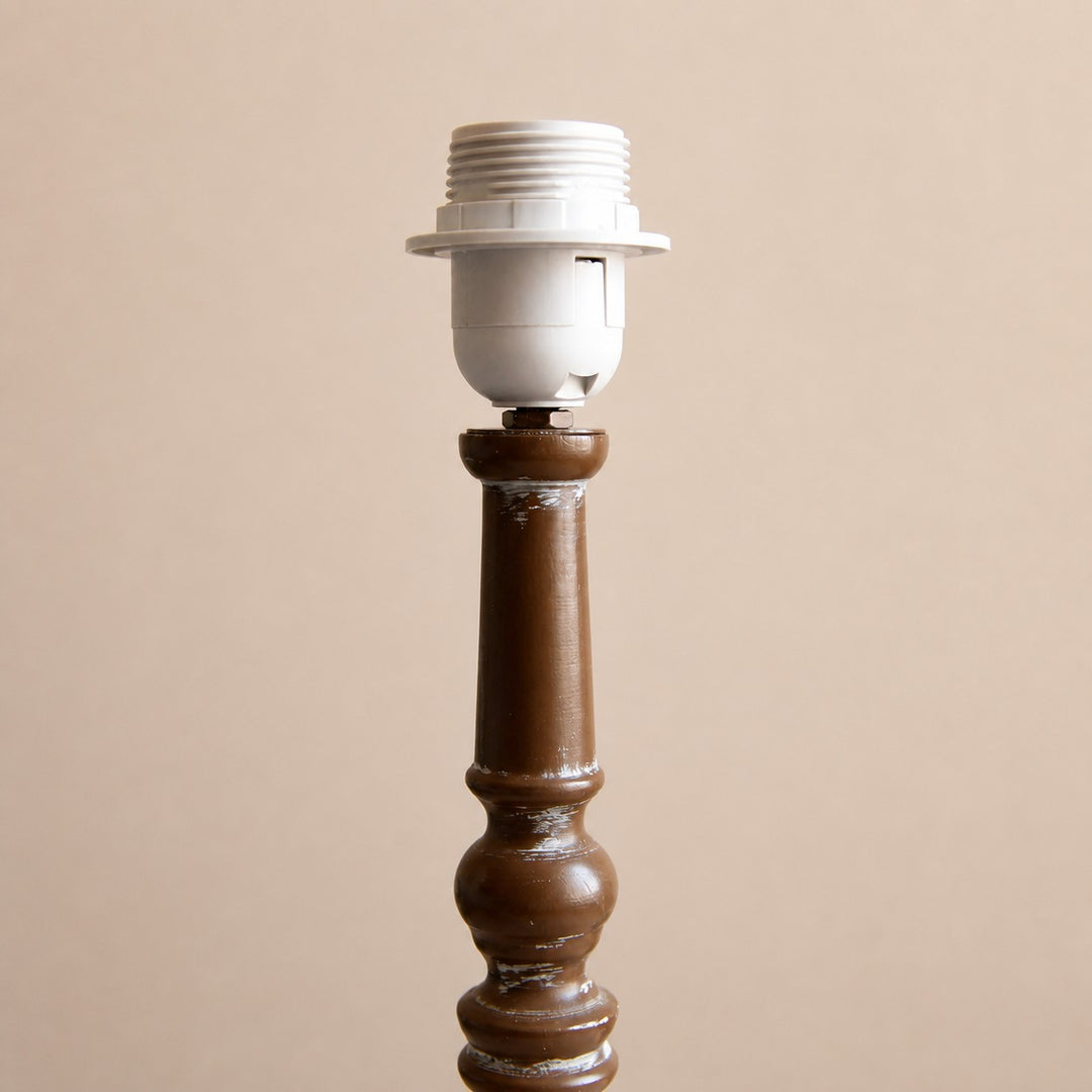 E27 socket close detail on table lamp without bulb
