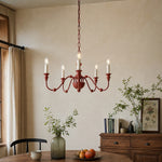 Load image into Gallery viewer, Five-Light Iron Candle Chandelier