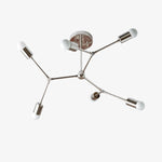 Load image into Gallery viewer, Mobilux Line Industrial Geometric Chandelier - Chrome Nickel Ceiling Light
