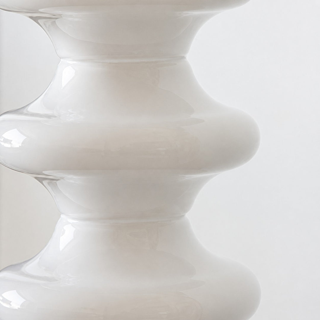 Layered white opal glass contour detail