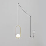 Load image into Gallery viewer, Pearl Glass Sphere Brass Plug-In Pendant