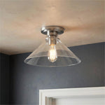 Cargar imagen en el visor de la Galería, Aurenza Modern Industrial Flush Mount: Elegante lámpara de techo para interiores residenciales