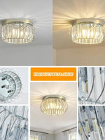 Load image into Gallery viewer, Modern Semi-Recessed Crystal Ceiling Lamp
