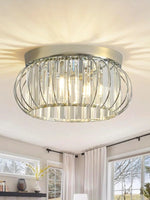 Load image into Gallery viewer, Modern Semi-Recessed Crystal Ceiling Lamp
