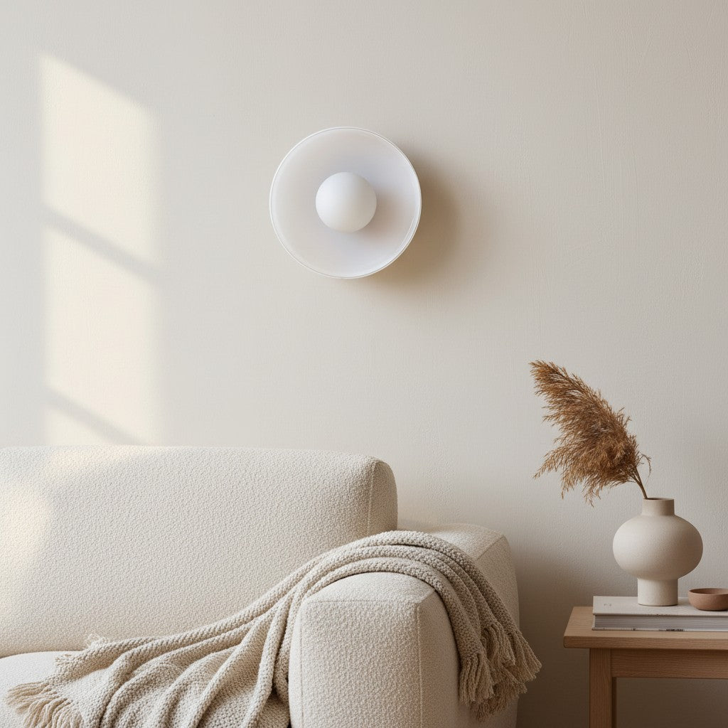 Verdoma Morandic Scheiben-Orb Wand- und Deckenlampe für moderne Innenräume