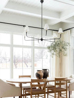 Load image into Gallery viewer, Sleek Chandelier Featuring Layered Linear Silhouette
