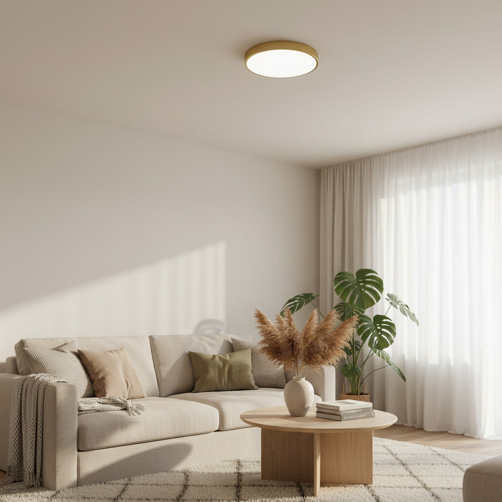 Plafonnier LED Rond Minimaliste Rondi - Design Circulaire en Fer pour Salon et Chambre