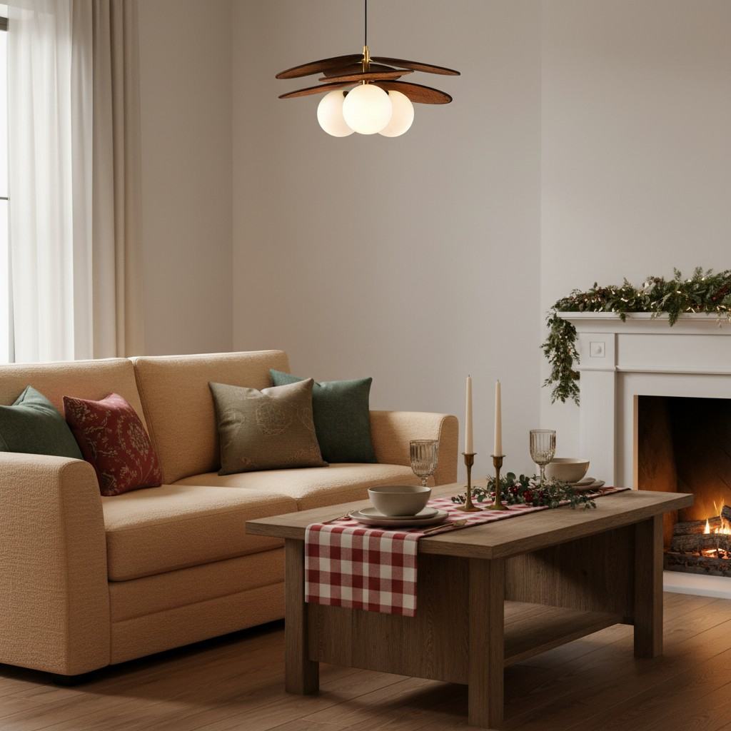 Lustre Orrise à pétales en étages - Métal moderne et tissu pour salons et salles à manger