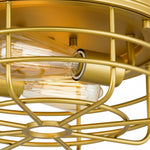 Cargar imagen en el visor de la Galería, Lámpara de Techo Redonda con Jaula de Metal Gridray Estilo Industrial – Iluminación Interior para Cocina y Entrada