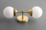 Load image into Gallery viewer, Lumio Globe Modern Geometric Sconce - Two Light Bathroom Vanity Lighting
