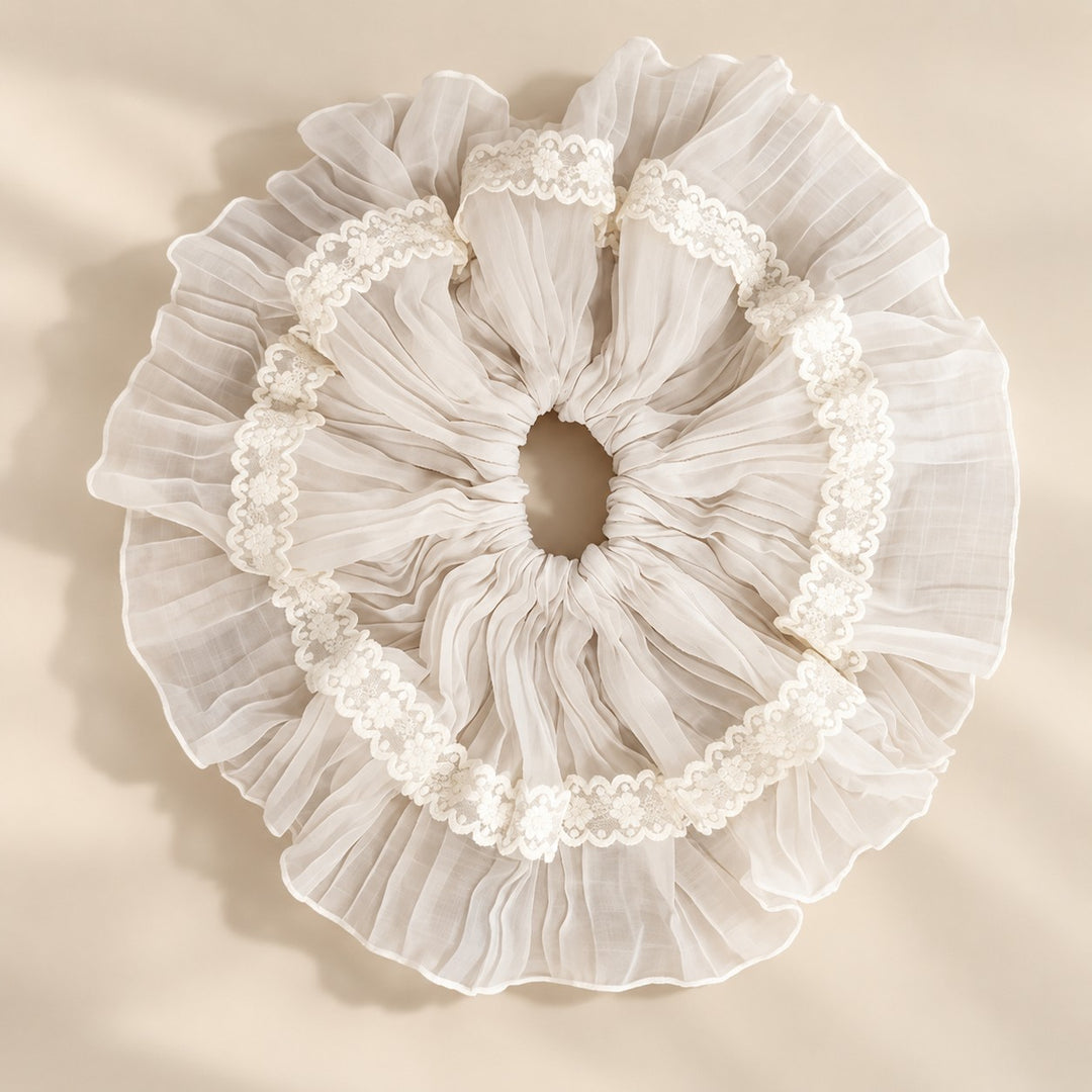 Vintage Lace Lamp Shade Covers with Bows, Pearls & Floral Details