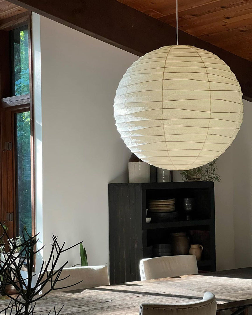 White Washi Paper Plug-In Pendant