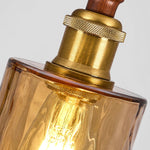 Cargar imagen en el visor de la Galería, 07 brass socket amber glass detail