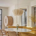 Load image into Gallery viewer, Nordic Linen Pleated  Fabric Pendant Light Lampshade
