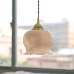 Load image into Gallery viewer, Brass Resin Petal Plug-In Pendant