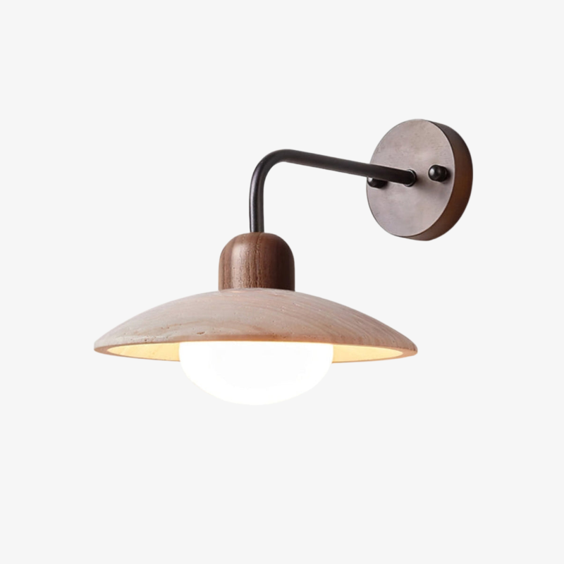 Discra Minimalistische Skulpturale Runde Wandleuchte — Natürlicher Stil Wandlampe für Flur und Schlafzimmer U18