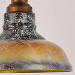 Cargar imagen en el visor de la Galería, Smoky Gray Glass and Brushed Bronze Metal Pendant Light