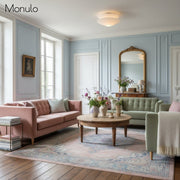 Solivara Fabric Linen Shade Flushmount Ceiling Lamp – Ideal for Bedrooms and Hallways