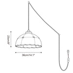 Load image into Gallery viewer, Laced Fabric Plug-In Swag Pendant