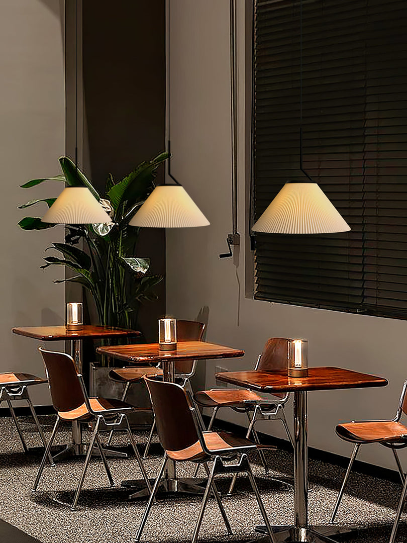 Lampe suspendue plissée Demare