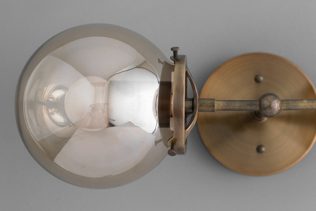 Lumio Globe Double Globe Vanity Wall Light - Rustic Farmhouse Bathroom Wall Fixture