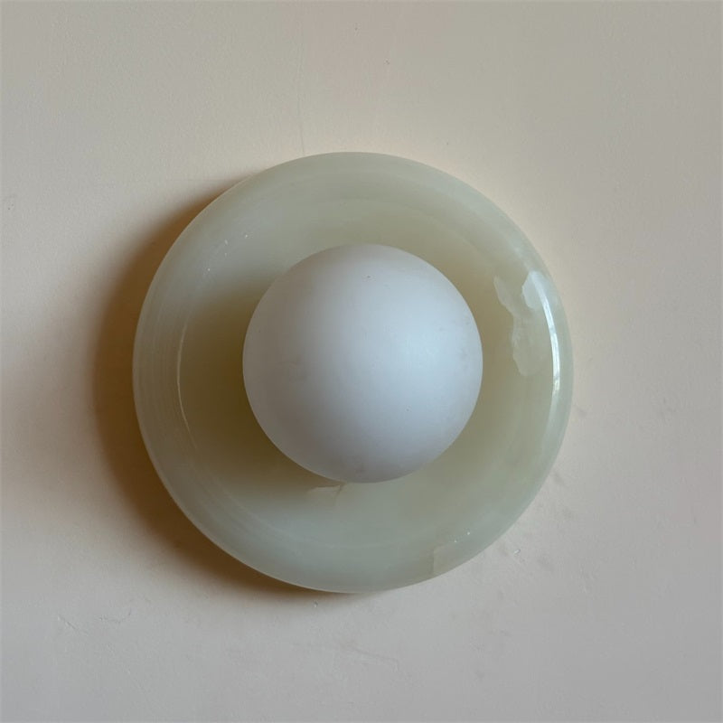 Applique Orli en jade blanc