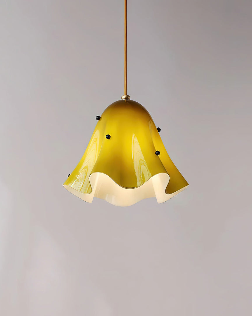 Bellina Wave-Edge Glass Pendant Lamp — Organic Contemporary Style for Dining & Living