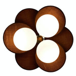 Charger l'image dans la visionneuse de galerie, Lustre Orrise à pétales en étages - Métal moderne et tissu pour salons et salles à manger