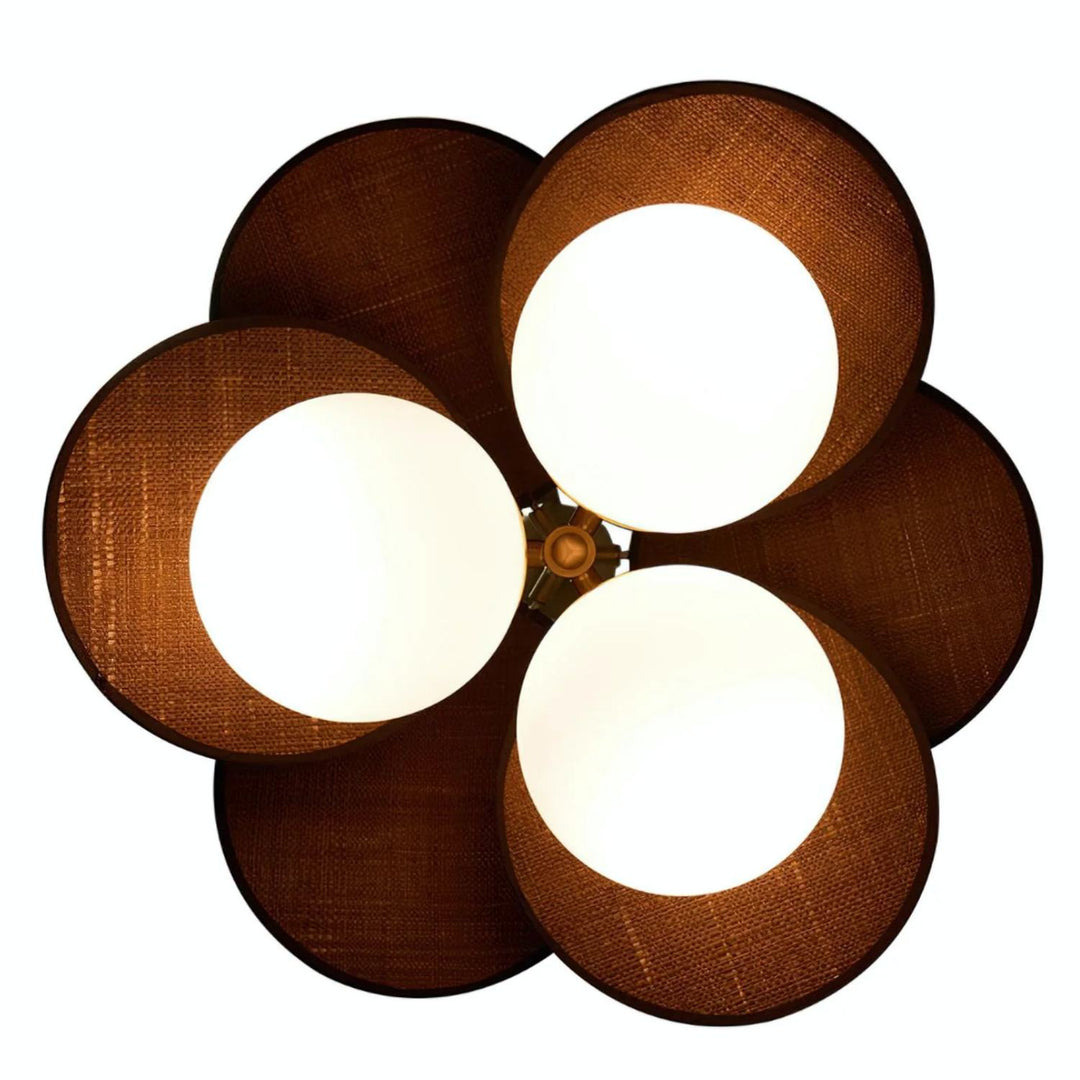 Lustre Orrise à pétales en étages - Métal moderne et tissu pour salons et salles à manger