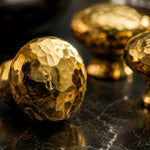 Cargar imagen en el visor de la Galería, Hammered solid brass cabinet knob