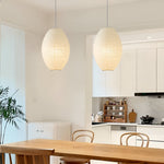 Bild in Gallery-Viewer laden, Traditionelle Japandi Wabi-Sabi Elliptische Papier Pendelleuchte