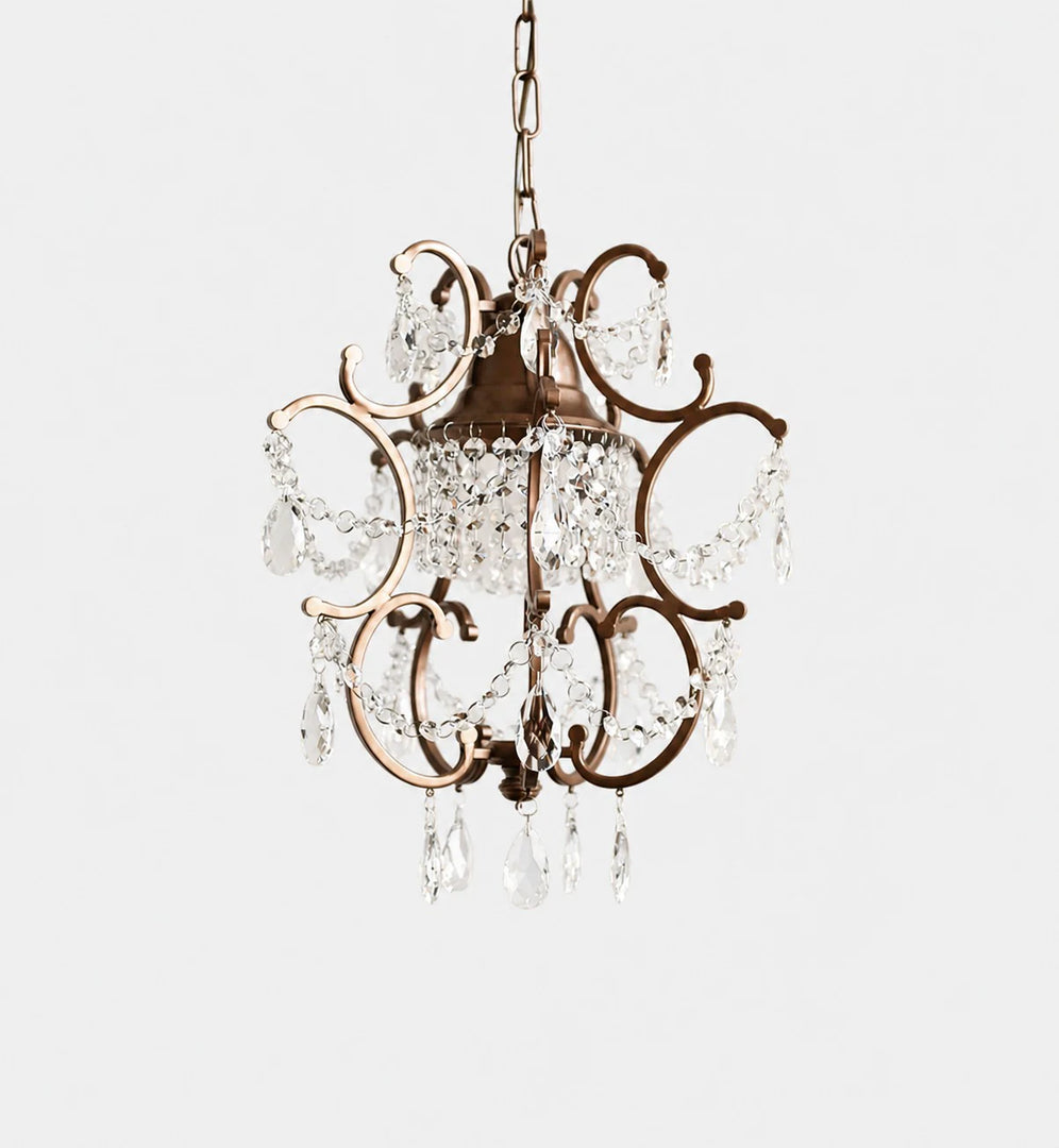 Clear crystal pendant light