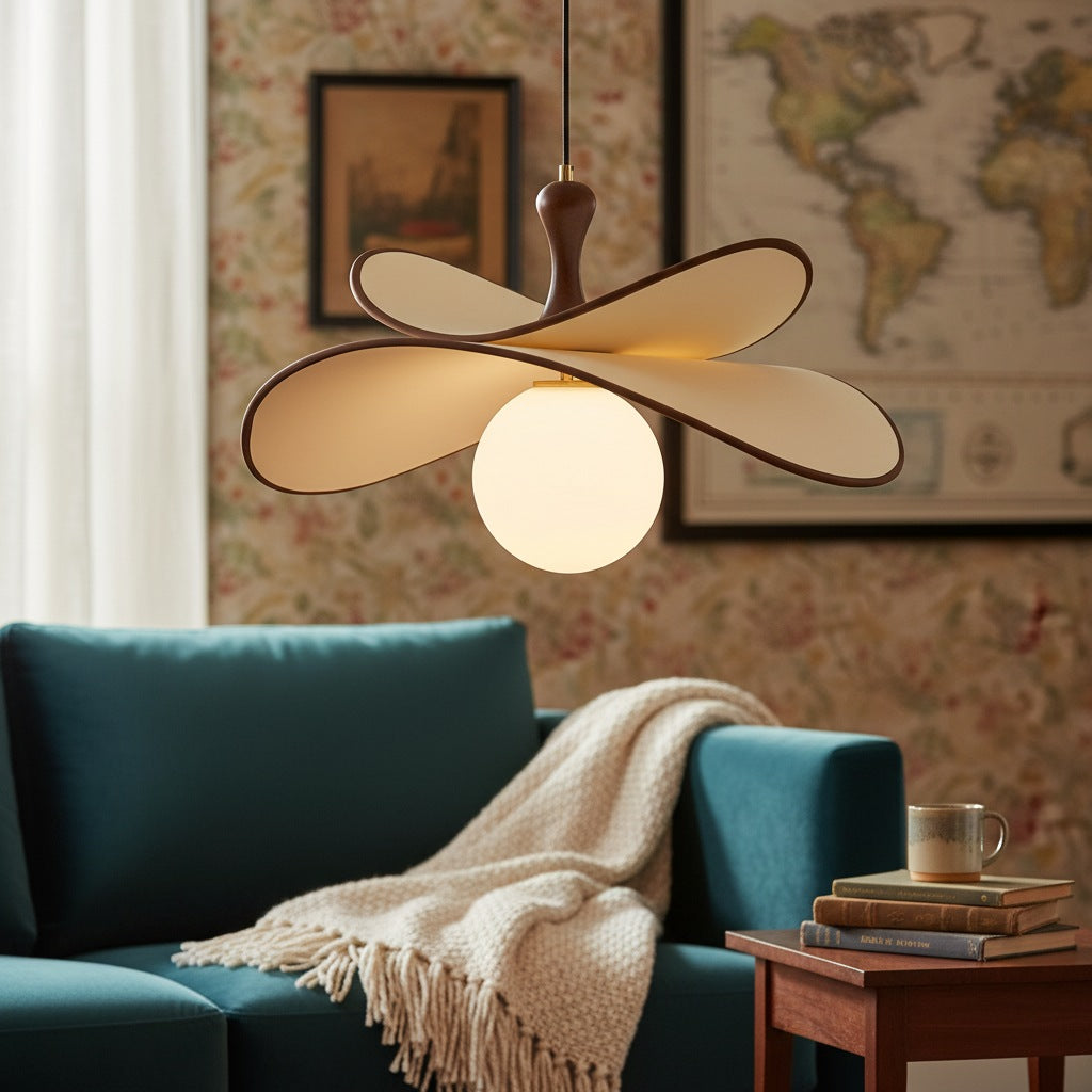 Suspension globe en verre flottant Orrise avec accents métalliques - Lumières modernes et minimalistes pour cuisine et salles à manger