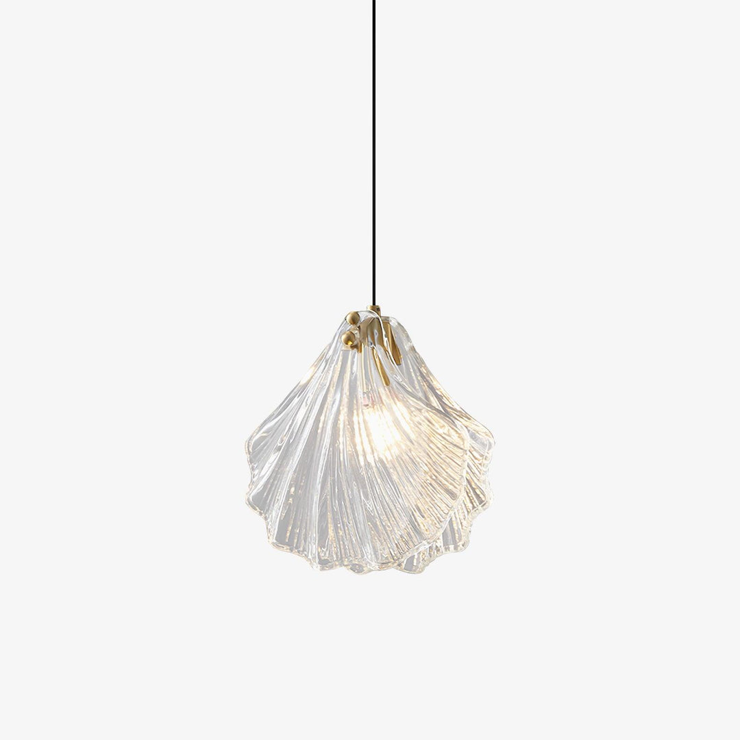 Hand-Blown Glass Brass Plug-In Swag Pendant