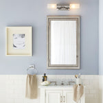 Load image into Gallery viewer, Kalvora Double Tube Wall Sconce - Aged Frosted Glass Vanity Light
