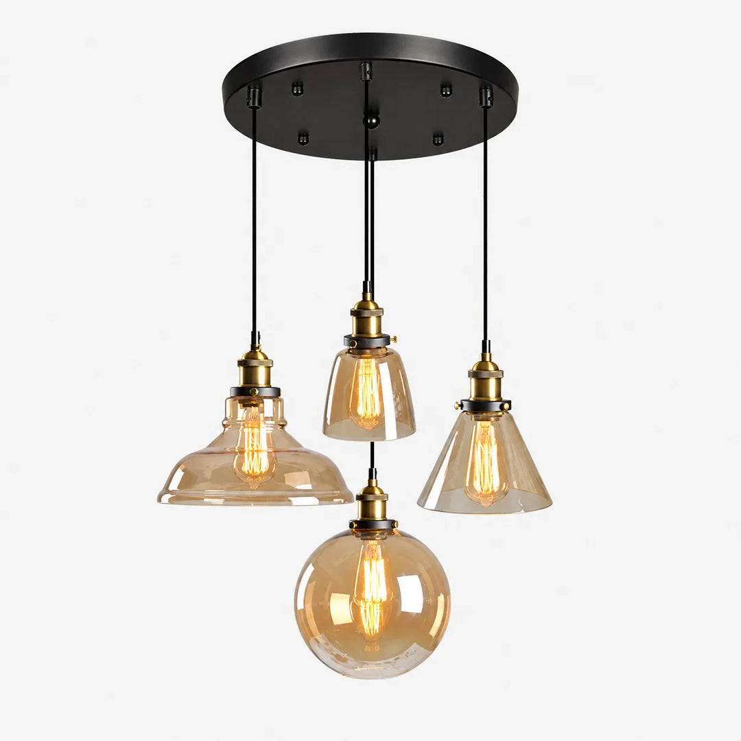 Industrial Glass Pendant Light
