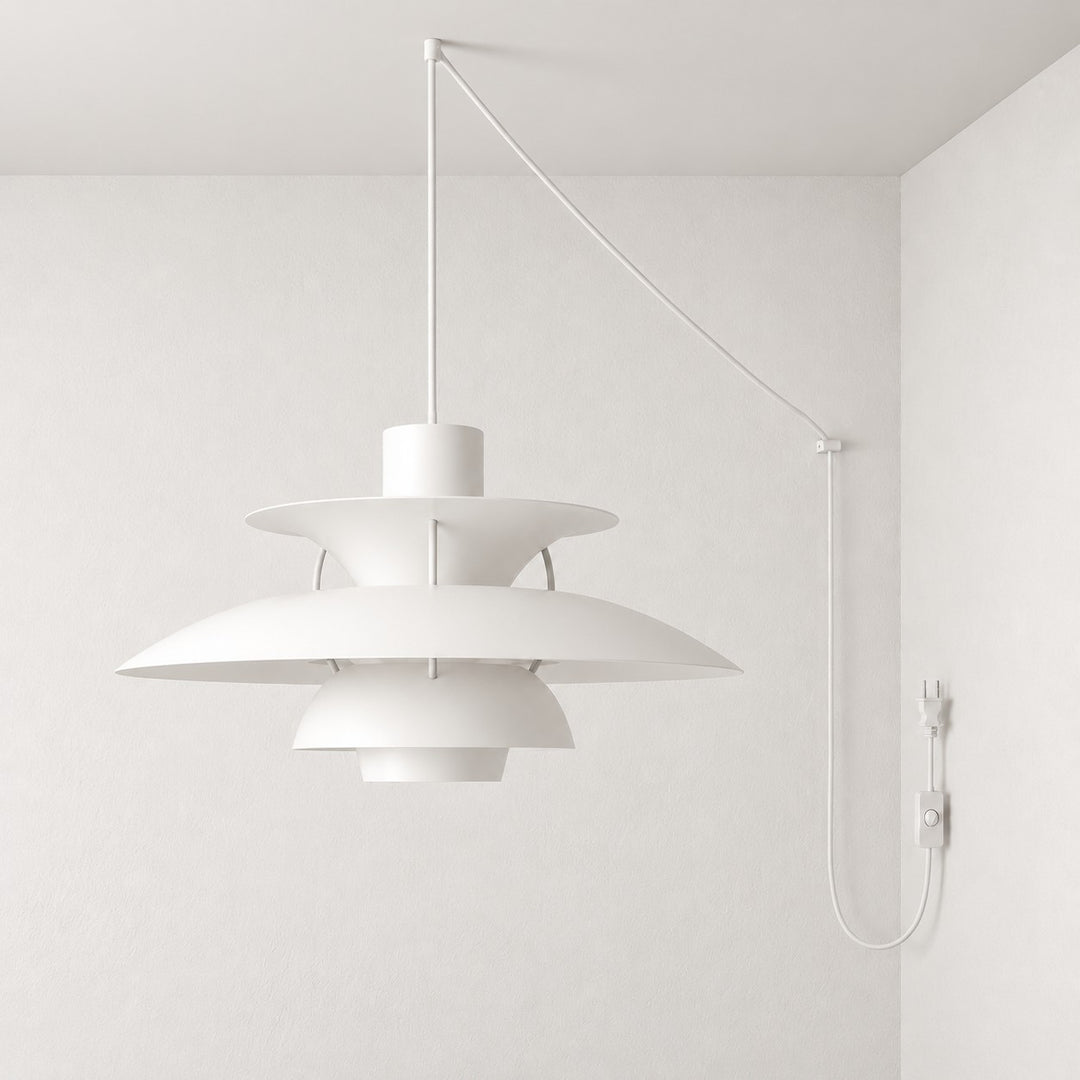 Modern Multilayer Colorful Plug‑in Swag Pendant Light - Metal Hanging Lamp