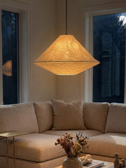 Lámpara Colgante Plegable Zalen – Elegancia Moderna con Tejido Estilizado para Comedores y Pasillos