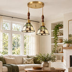 Charger l'image dans la visionneuse de galerie, Cat and Butterfly Stained Glass Pendant Light