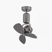 Wall and ceiling compact fan in antique silver