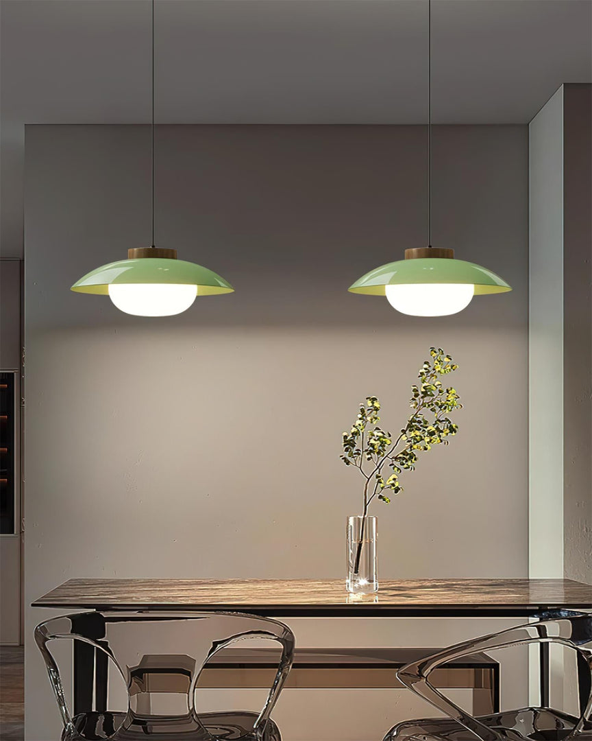 Saucer Plastic Plug-In Pendant Lamp